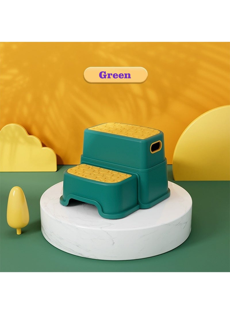 LIMOS 2 Step Stool for Kids Toilet Potty Training Non-Slip Toddler Step Stool with Handle for Bathroom Sink - Image 1