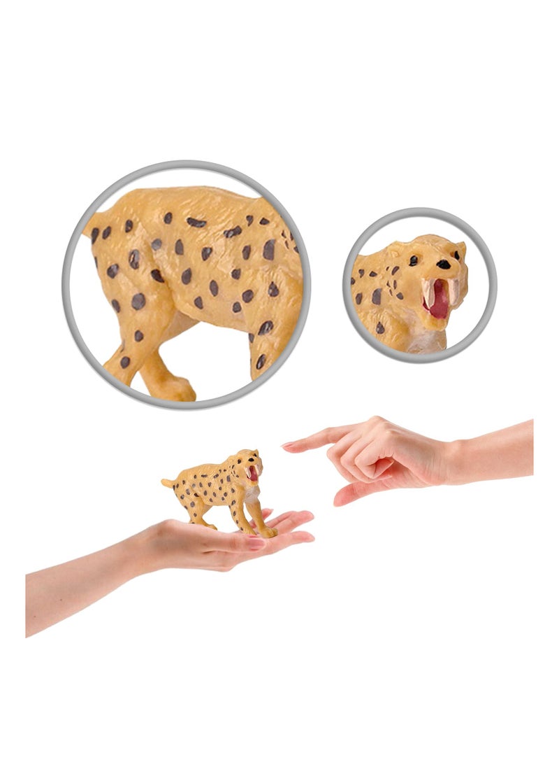 SYOSI - Wild Animals Figurines, Realistic Prehistoric Toy, Primitive Animal Model Toy, playset with Smilodon Woolly Mammoth Morpus Early Educational Cognitive Toys, Kids Birthday Gift (12PCS) - Image 1