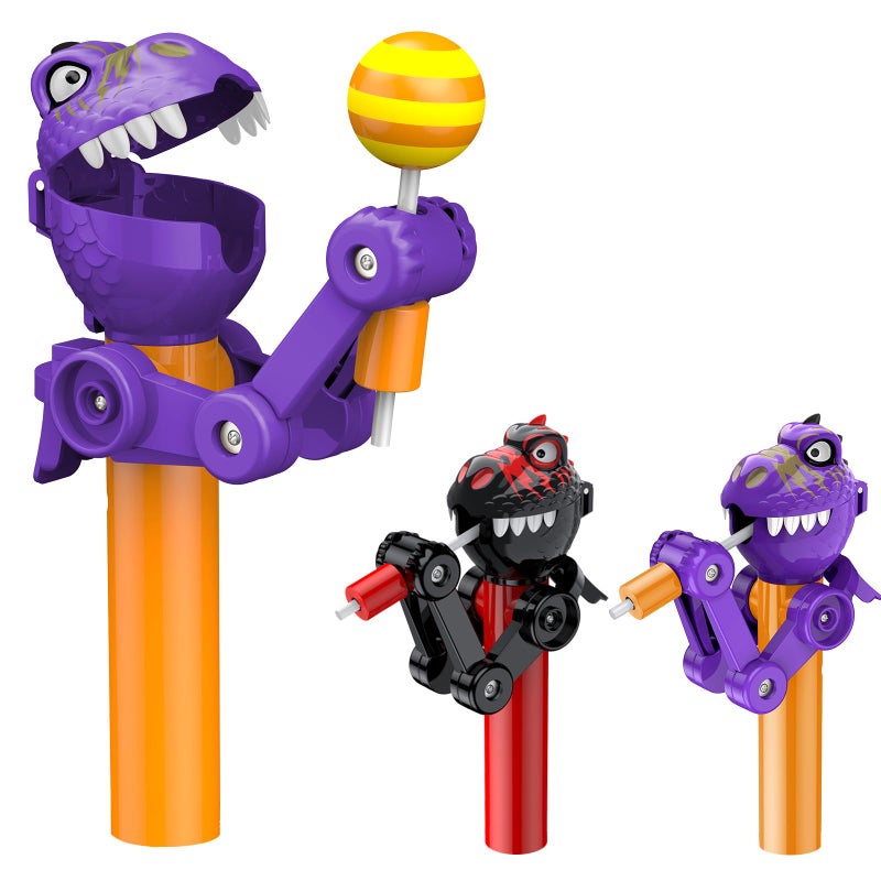 Hdlnkak 2 Pcs Lollipop Case  Halloween Lollipops Holder  Creative Dinosaur Shape Design  Fun Gift For Kids Over 3 Years(No Lollipop) - Image 1