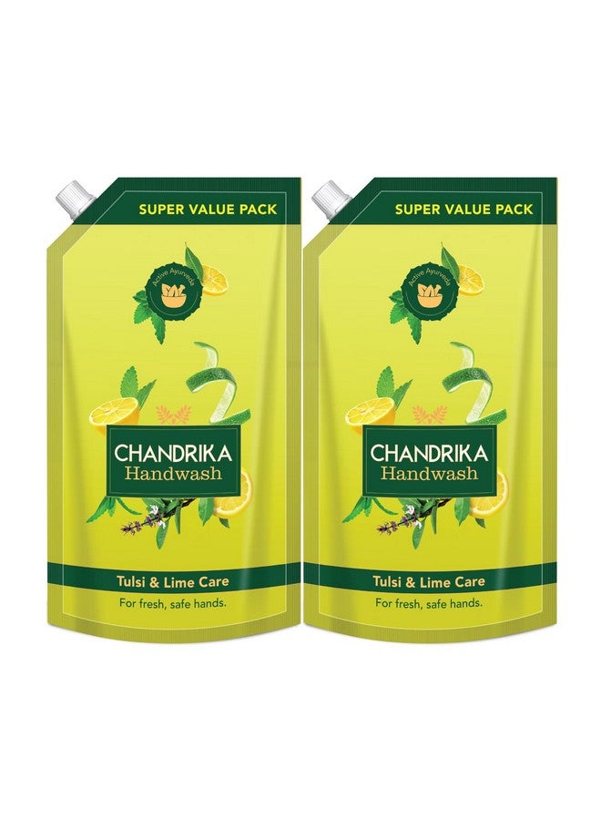 شاندريكا غسول اليدين تولسي والليمون للعناية بأيدي نظيفة وآمنة 675 مل (عبوة من قطعتين) - Image 1