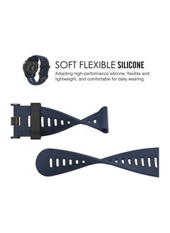 Y&D Watch Band for Garmin Fenix 3 5X Soft Silicone Replacement HR Plus D2 Delta PX Descent Mk1Midnight Blue  - Image 2