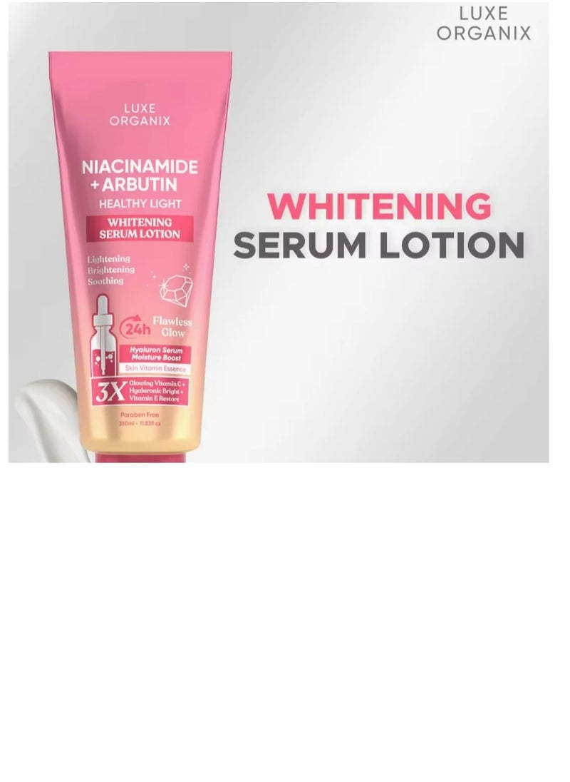 LUXE ORGANIX LUXE ORGANIX (NIACINAMIDE+ARBUTIN) WHITENING SERUM LOTION350ML  - Image 2