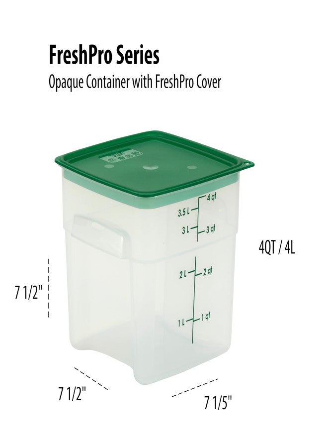 Cambro Food Storage Containers with Lids (Microwave Safe and BPA-Free) - 4 QT (Quart) Square Food Storage Container with Lid (2 Pack) - Image 2