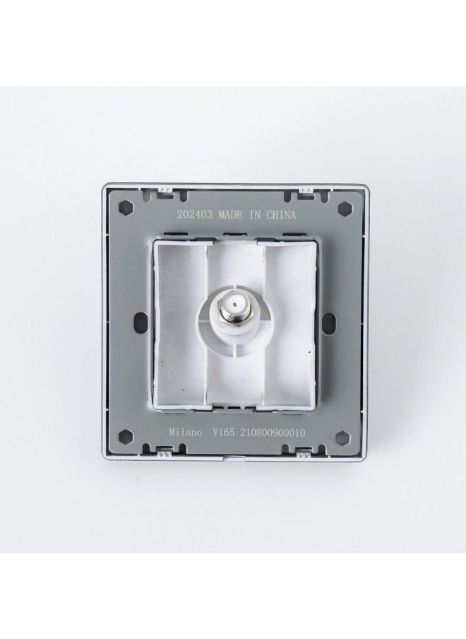 DANUBE HOME - Milano Satellite Outlet Socket For Modern Home Electrical Switches Sockets Outlets For Home Appliances Computers Aura Blk - Image 1