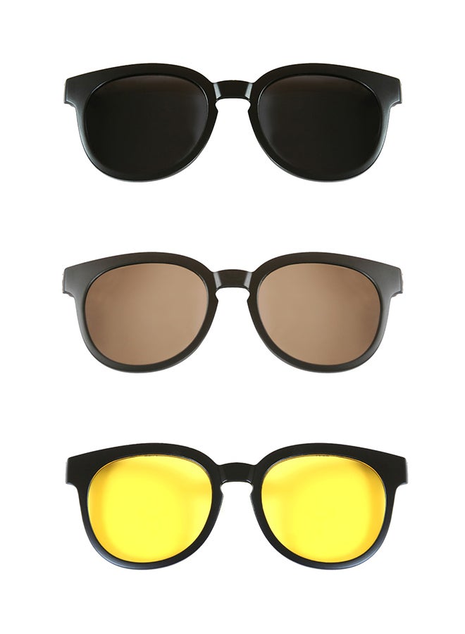 PROOCHI Unisex UV  Protection 1 Frame Eyeglasses + 5 Clip Lenses Sunglasses Polarized Magnetic 9010 - Image 4