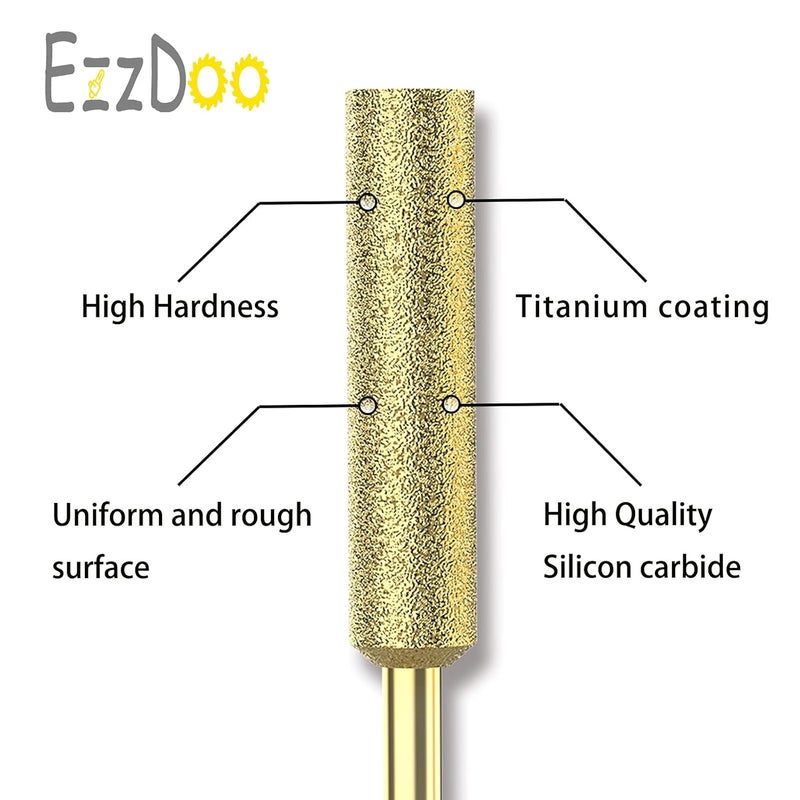 EzzDoo Bits Titanium Coated Diamond Sharpening Wheels - High Hardness 3/16 chainsaw files for Electric Chainsaw Sharpener. 8 pcs. (3/16'', 4.8mm) - Image 3