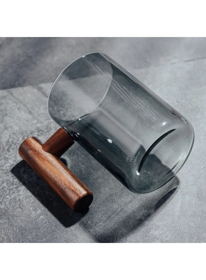 Glass Tea Infuser Mug with Wooden  Handle -  for Water & Milk - Image 2