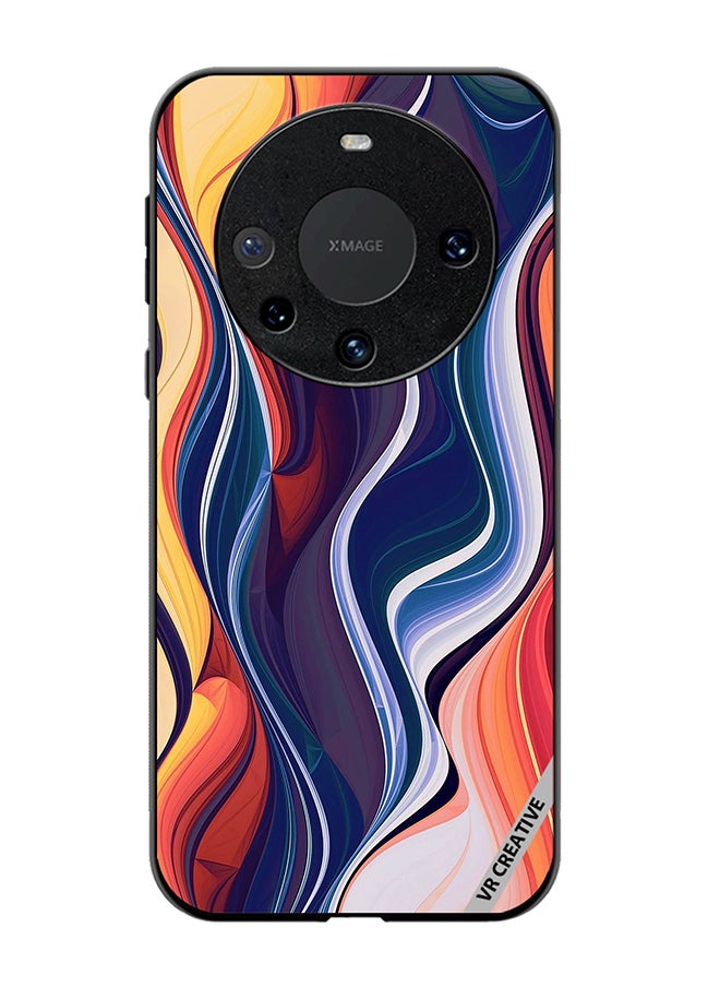 Protective Case Cover For Huawei Mate 60 Pro Plus Abstract Design Multicolour