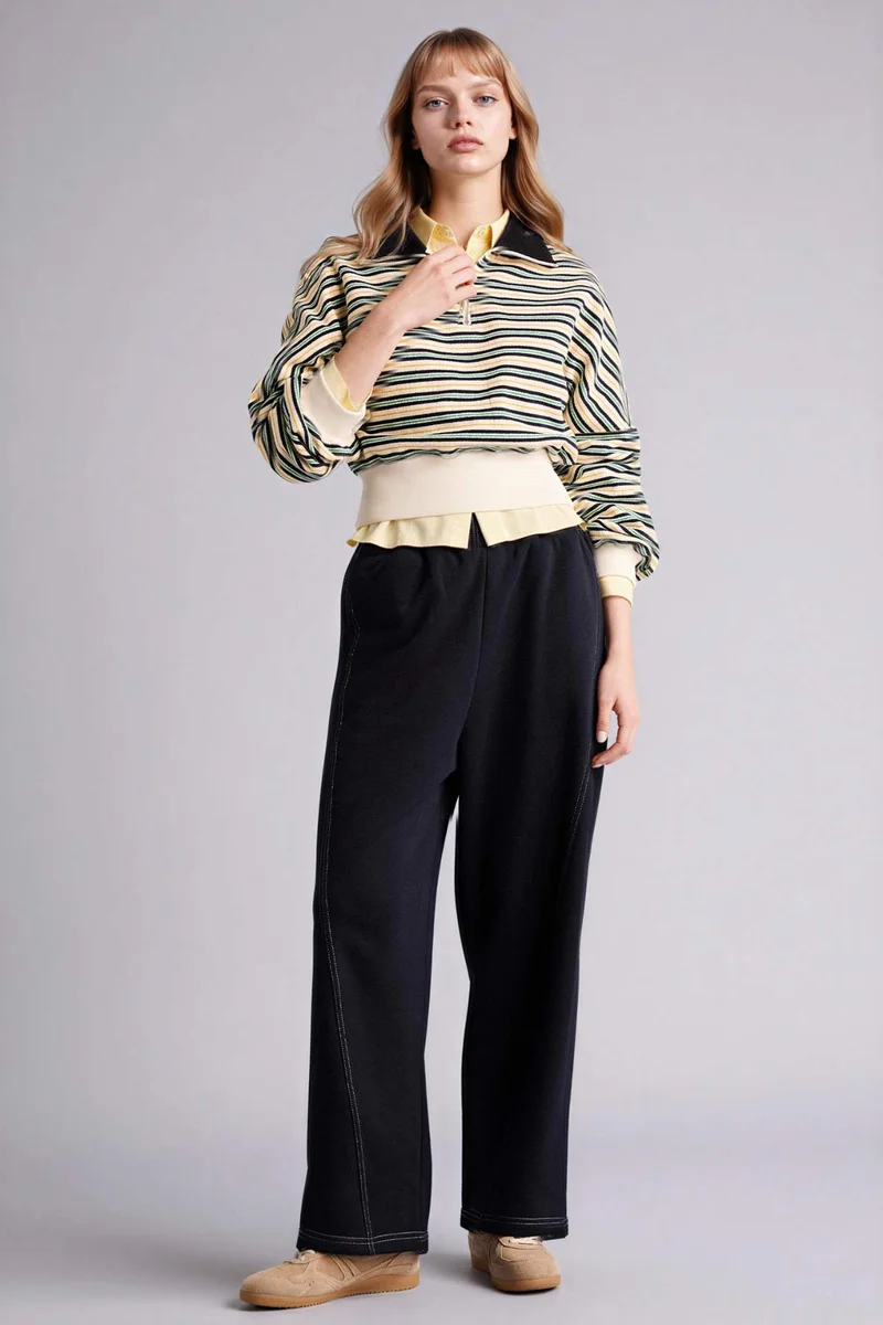 ديفاكتو Thick Sweatshirt Fabric Trousers