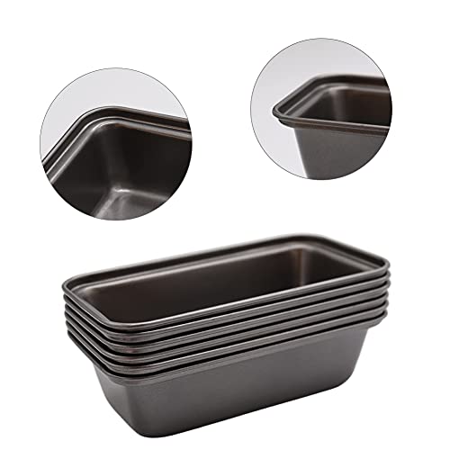Zddaoole 6 PCS Mini Nonstick Carbon Steel Baking Bread Pan,Mini Loaf Pans,Small Banana Bread Tins,6.2" x 3.2" - Image 3