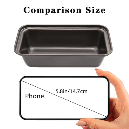 Zddaoole 6 PCS Mini Nonstick Carbon Steel Baking Bread Pan,Mini Loaf Pans,Small Banana Bread Tins,6.2" x 3.2" - Image 5