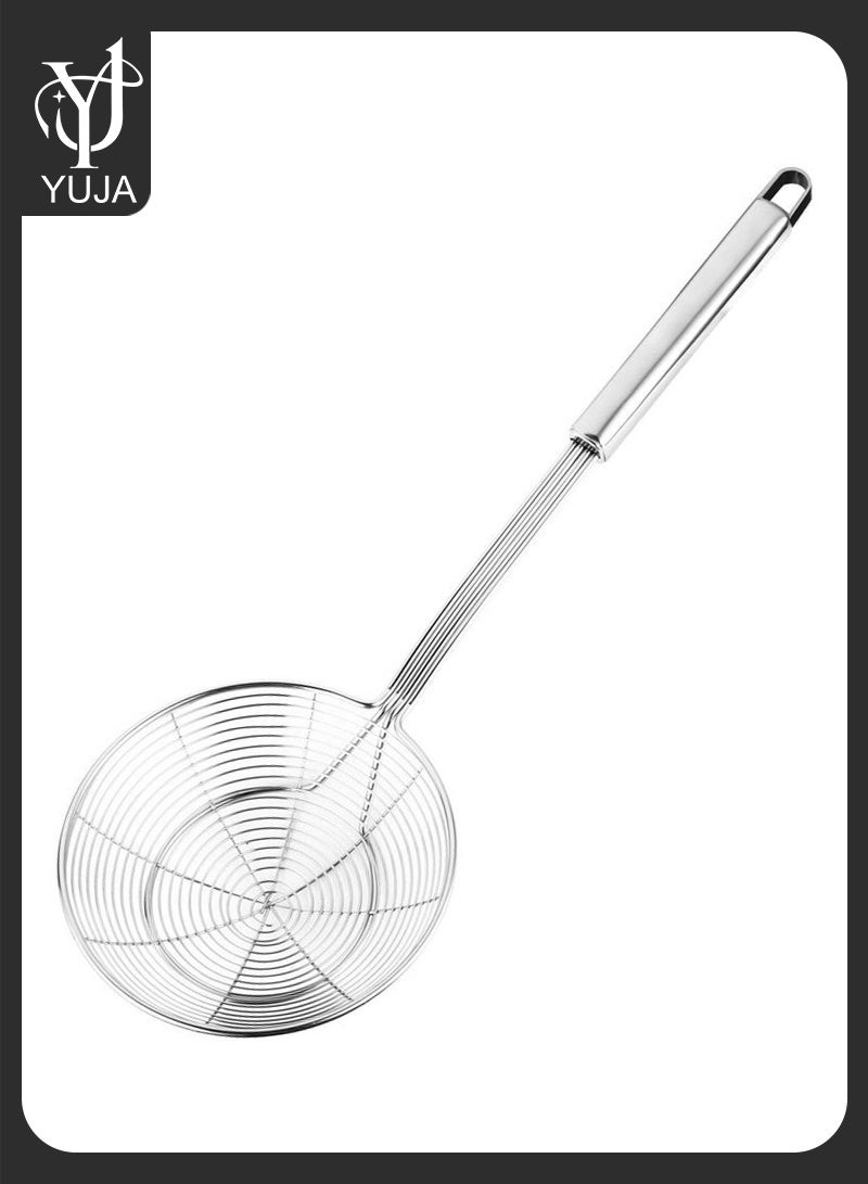 YUJA Solid Stainless Steel Spider Strainer Skimmer Ladle - 5.5 Inch Kitchen Wire Strainer for Pasta - Image 1