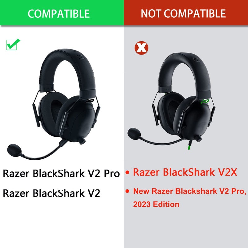defean BlackShark V2 PRO Upgrade Quality Cooling Gel Ear Pads - defean Ear Cushion Replacement Compatible with Razer BlackShark V2/BlackShark V2 Pro (Does Not Fit 2023 Model) Gaming Headset, Added Thickness - Image 2