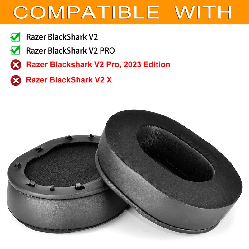defean BlackShark V2 PRO Upgrade Quality Cooling Gel Ear Pads - defean Ear Cushion Replacement Compatible with Razer BlackShark V2/BlackShark V2 Pro (Does Not Fit 2023 Model) Gaming Headset, Added Thickness - Image 3