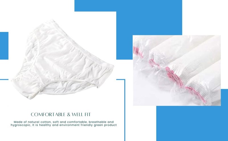 Sizi 10 Disposable Panties for Women Maternity,Periods,Body Massage,Non Transparent Double Layered Women's Travelling Briefs Use and Throw Panties for Girls Ladies Panty (L) - Image 4
