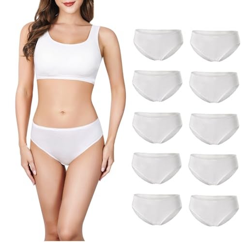 Sizi 10 Disposable Panties for Women Maternity,Periods,Body Massage,Non Transparent Double Layered Women's Travelling Briefs Use and Throw Panties for Girls Ladies Panty (L) - Image 1