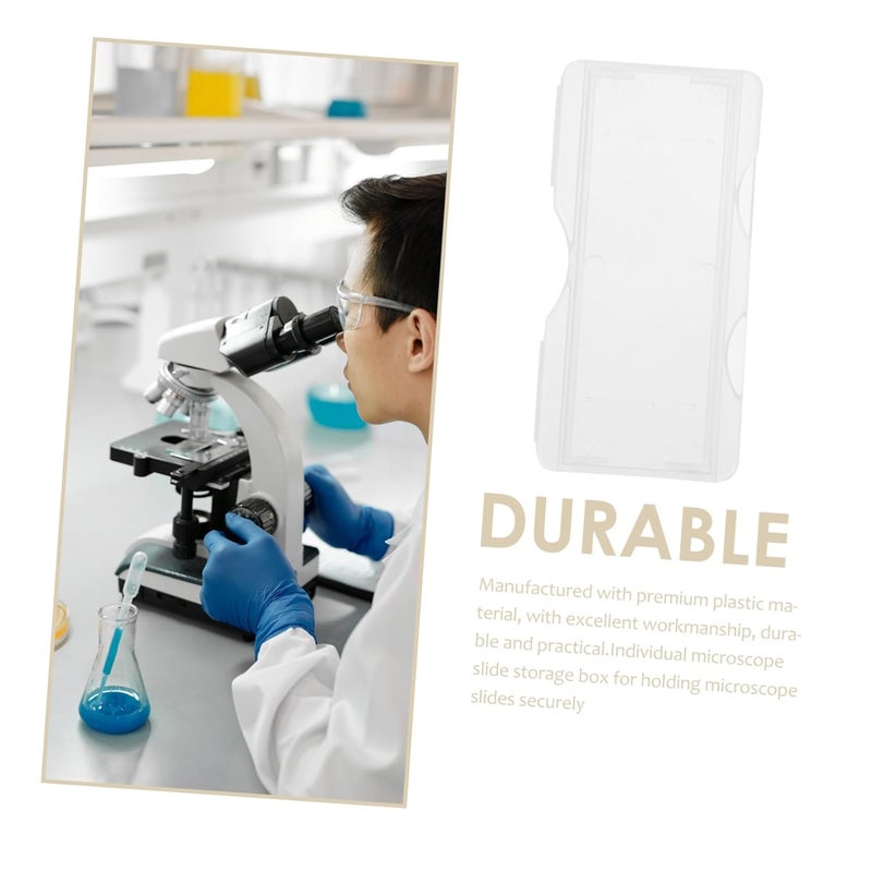 Plastic Microscope Slide Storage Box Holder 100 Capacity For Laboratory Use - Image 3