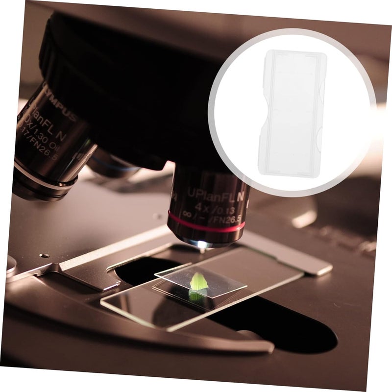Plastic Microscope Slide Storage Box Holder 100 Capacity For Laboratory Use - Image 2