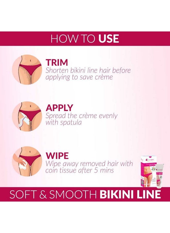 everteen Bikini Line Hair Remover Creme - Natural For Women (100G)  - Image 3