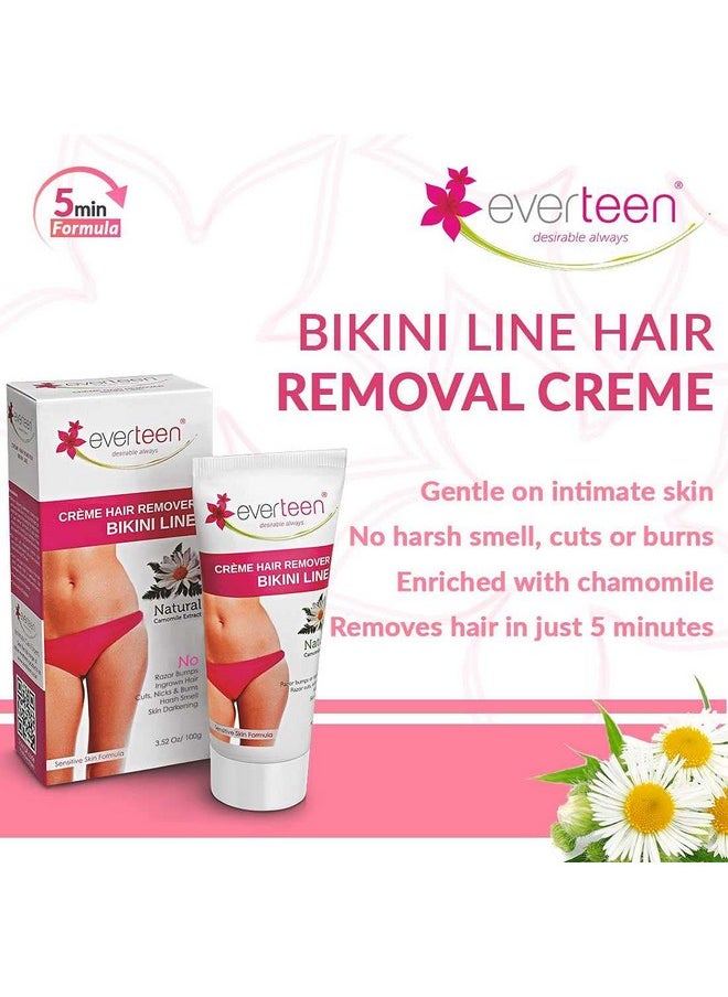 everteen Bikini Line Hair Remover Creme - Natural For Women (100G)  - Image 5