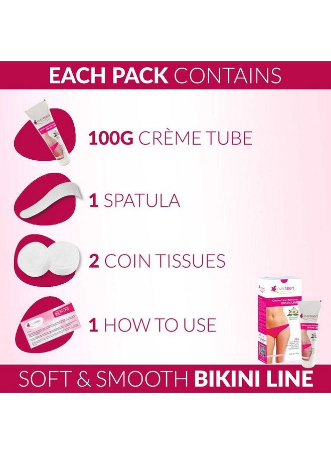 everteen Bikini Line Hair Remover Creme - Natural For Women (100G)  - Image 4