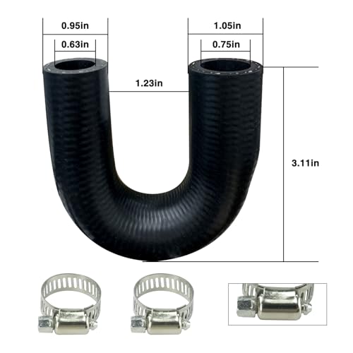HEMRUNK LS Heater Core Bypass Hose Coolant Crossover with Clamps Replacement for LS1 LS2 LS3 LS6 LS7 LH6 L92 L76 L92 L76 LY2 LZ1 L99 L96 L99 L96 LC8 L96 LC8 L77 LM7 LR4 LM4 L33 LQ4 LQ9 551699 - Image 3