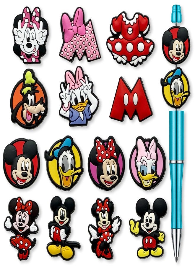 Hedbitoyo Cartoon Christmas Focal Silicone Beads, Cute Beads for DIY Crafts Jewelry Necklaces Bracelets Keychain Pen Making (C) - Image 1