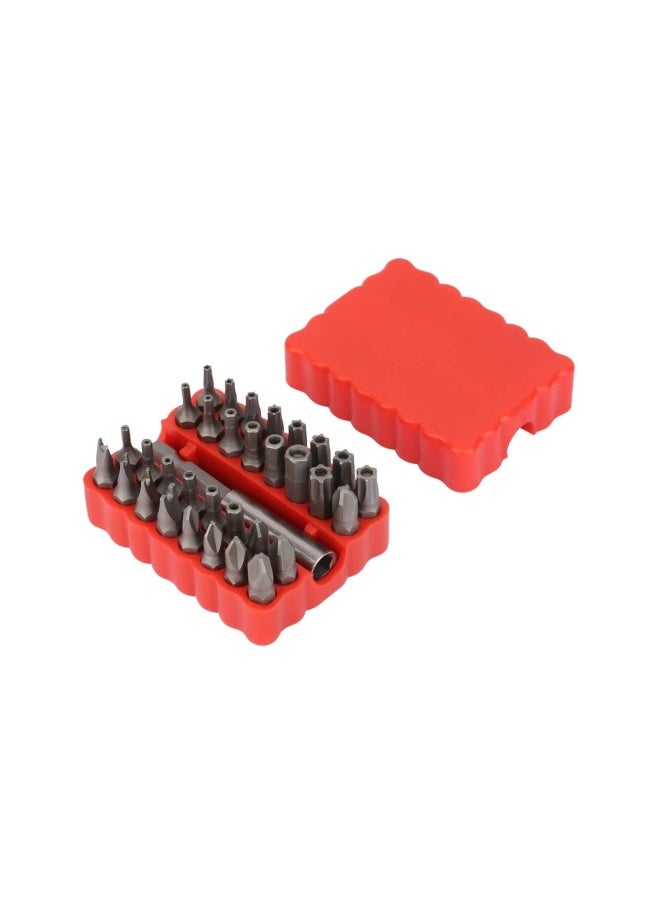 Screwdriver Bit Set, 32pcs Screwdriver Bit Kit, Hex Crossing Star Screw Security Bit Set, with Extension Rod for Home Electoronics, for Electric Screwdrivers, Hand Screwdrivers, Electric Drills - Image 1