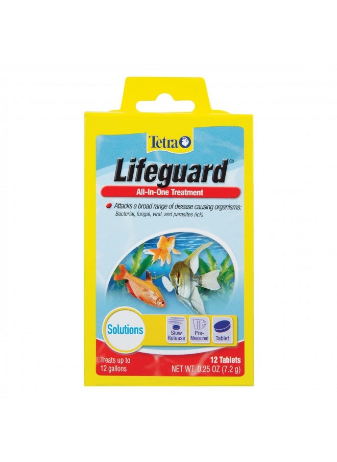 Tetra Lifeguard All-In-One Treatment For Aquariums, 12-Count,Yellow