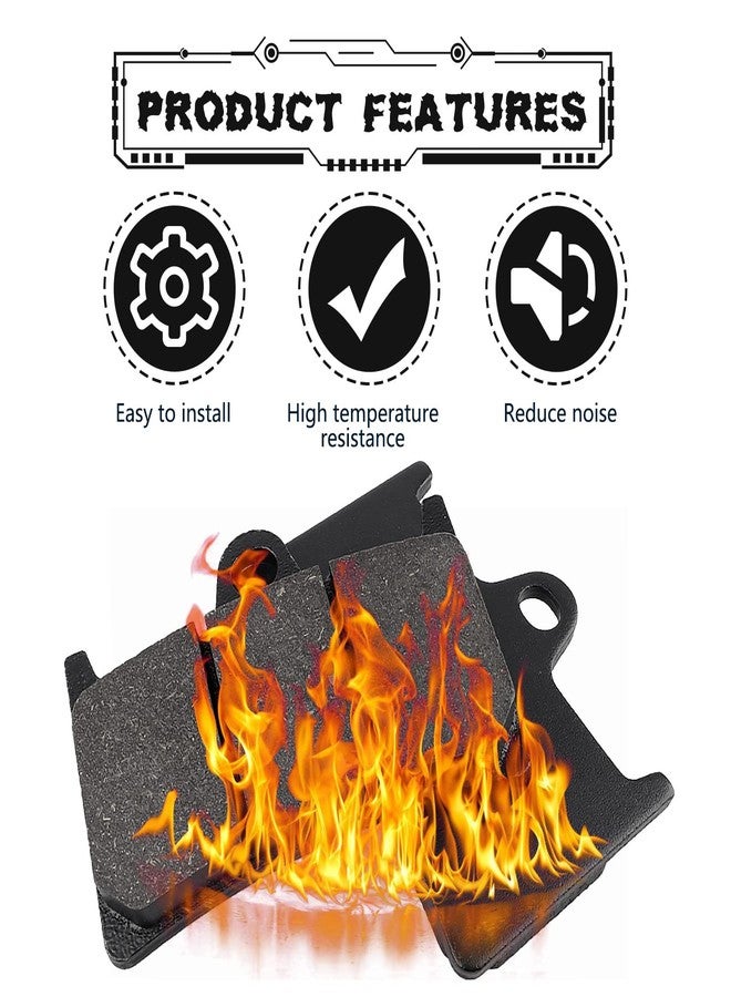 LOCOPOW Brake Pads Front and Rear Compatible with Yamaha YZF R6, FZ6 S2, MT07 MT-07 A, Tracer 700, MT09 MT-09 A, XSR700 - Image 3