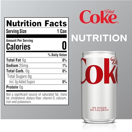 Diet Coke Fridge Pack Diet Soda, 7.5 fl oz Cans, 10 Pack - Mini Soda Soft Drinks - Image 5