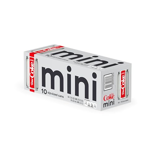 Diet Coke Fridge Pack Diet Soda, 7.5 fl oz Cans, 10 Pack - Mini Soda Soft Drinks - Image 2