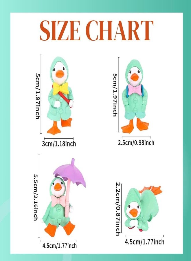VAYINATO® Green Super Cute Mini Resin Ducklings, Cartoon Creative Raincoat Ducklings | Moss Micro Landscape Decor | Charming Duck Statues for Aquarium, Indoor & Outdoor Decor (Pack of 2 (Any Duck)) - Image 4