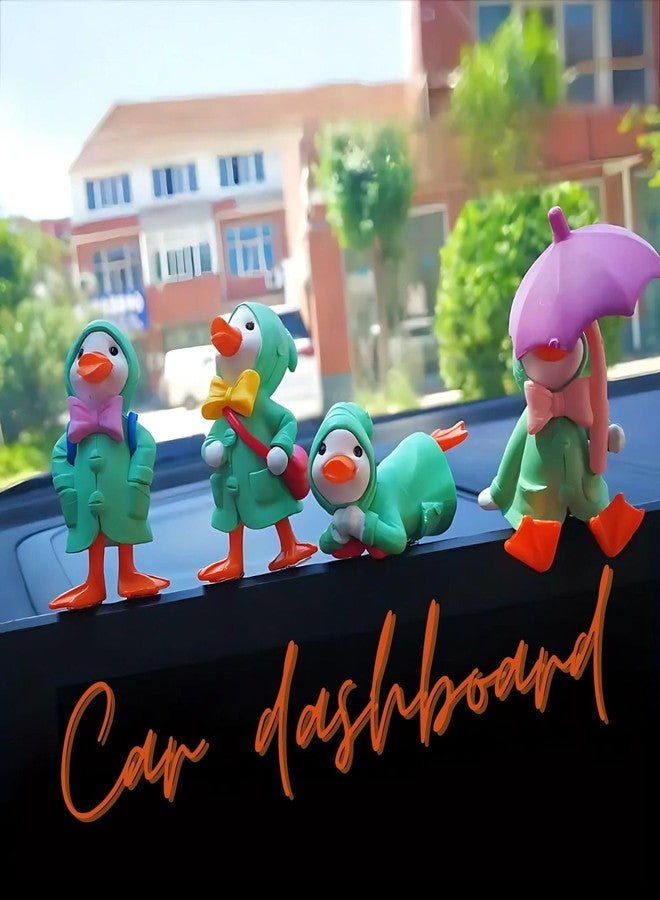 VAYINATO® Green Super Cute Mini Resin Ducklings, Cartoon Creative Raincoat Ducklings | Moss Micro Landscape Decor | Charming Duck Statues for Aquarium, Indoor & Outdoor Decor (Pack of 2 (Any Duck)) - Image 5