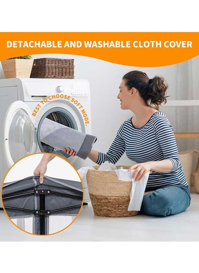 One-Minute Fold-Unfold Playpen Baby Playpen With Detachable Thicken Mat, Storage Bag, 120*120*66CM