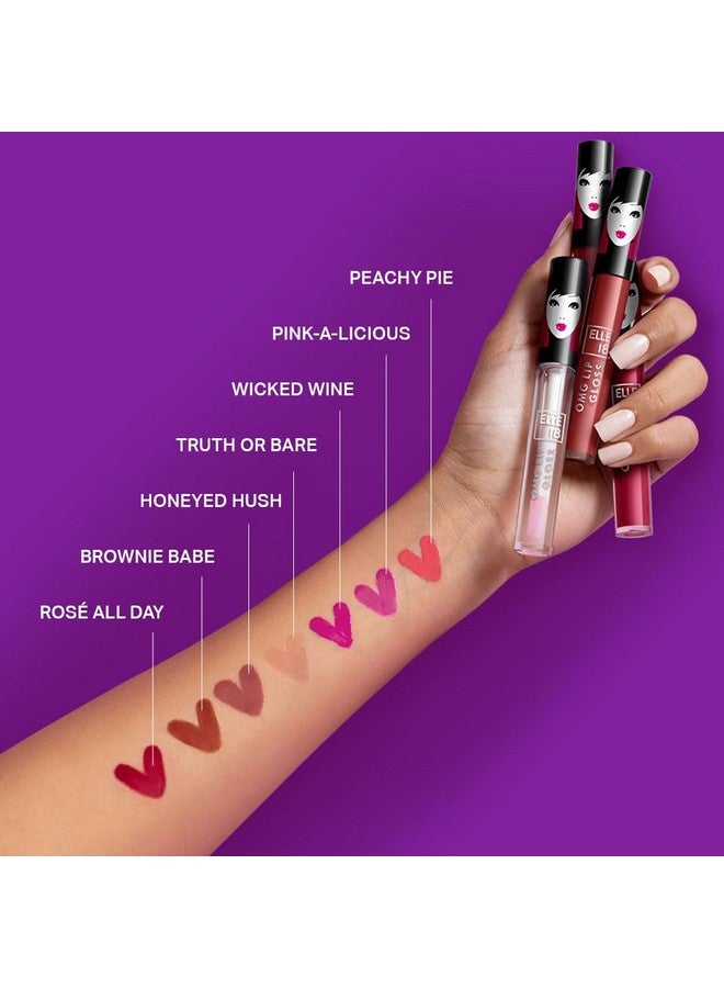 Elle 18 OMG Lip Gloss, Glossy Finish, Wicked Wine, Non-sticky Formula, Light-weight, Moisturising, Infused with Rapeseed and Jojoba Oil, Full Coverage| 2.5ml - Image 4
