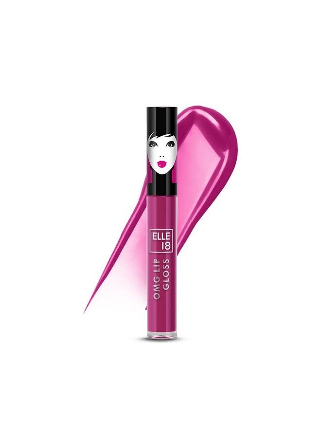 Elle 18 OMG Lip Gloss, Glossy Finish, Wicked Wine, Non-sticky Formula, Light-weight, Moisturising, Infused with Rapeseed and Jojoba Oil, Full Coverage| 2.5ml - Image 1