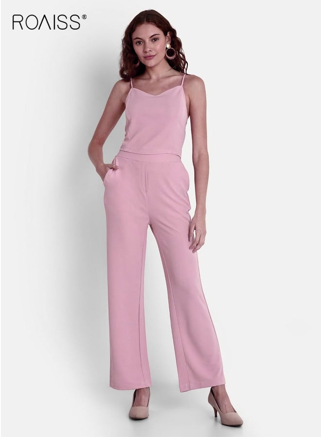 رويس طقم بدلة نسائية احترافية فاخرة مميزة لربيع وصيف، بليزر عمل، مكون من ثلاث قطع، ملابس رسمية أنيقة للمكتب مع بنطلون - Image 5