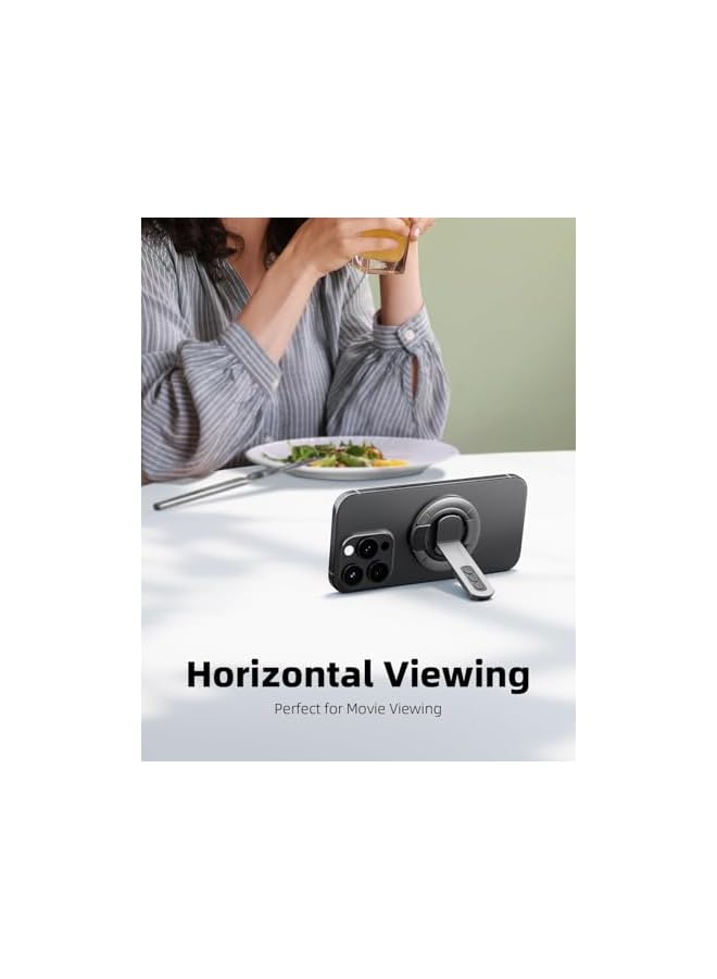 Green Tiger Phone Grip for Magsafe Phone Stand 360°Roration Gym Holder Phone Kickstand Silicone Finger Ring Innovative Pressure-Relief Damping Hinge Design with Magnet Ring Compatible All Phones (Black) - Image 5