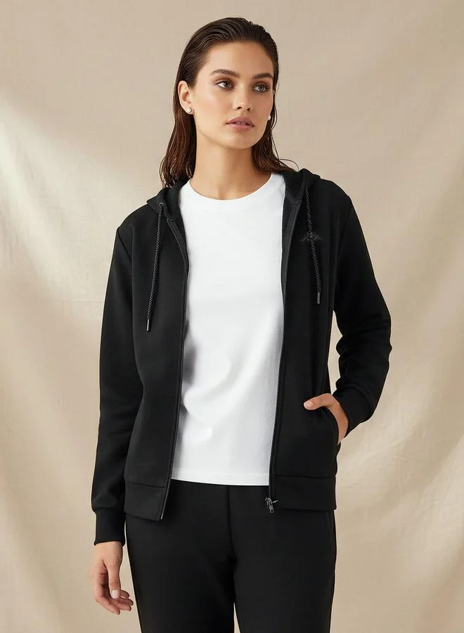 Kappa Kappa Women Zip Closure Hooded Sweatshirt