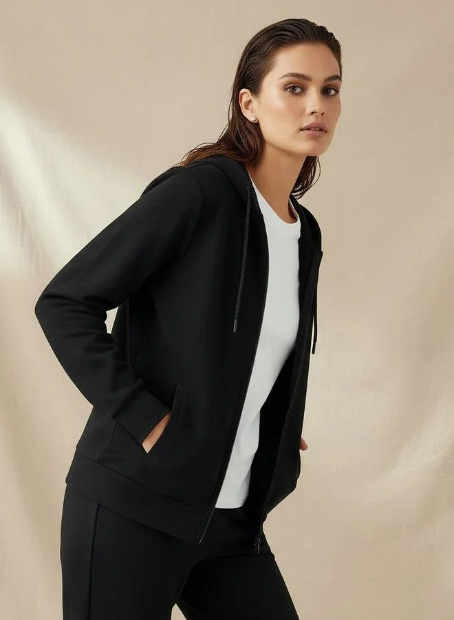 Kappa Kappa Women Zip Closure Hooded Sweatshirt