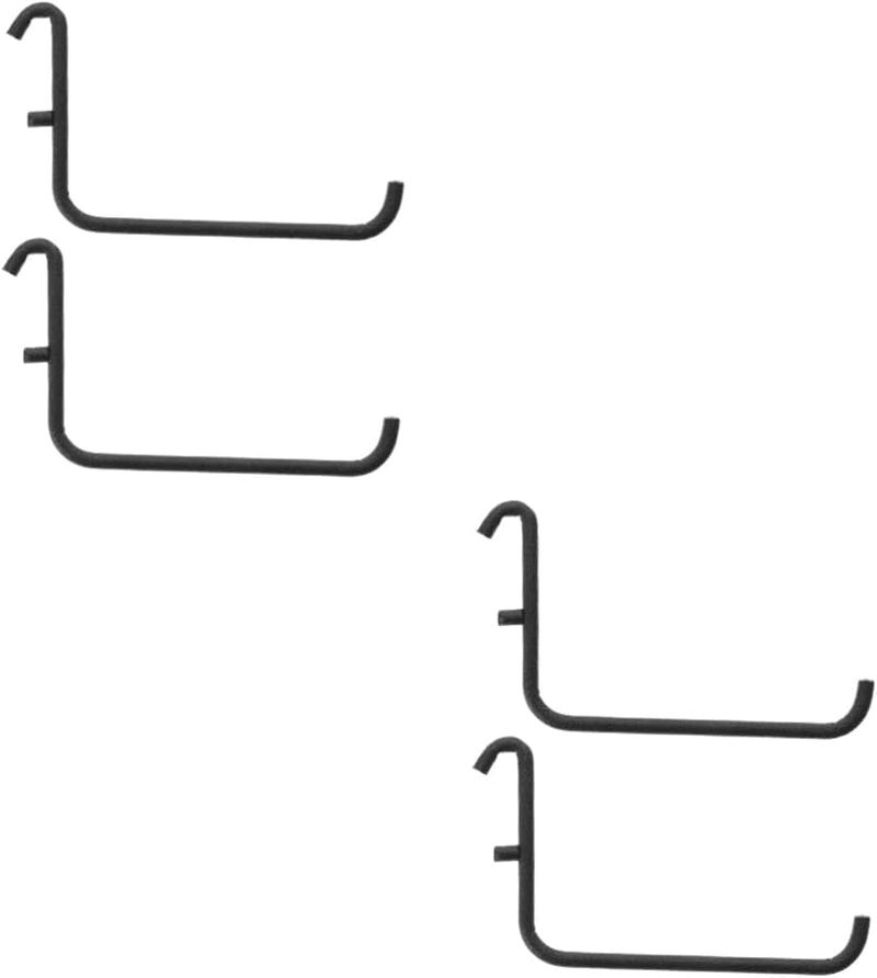 PartyKindom 4 Pack Pegboard Hooks Black Angled Ends for Easy Installation Garage Tool and Craft Storage Organizer - Image 1