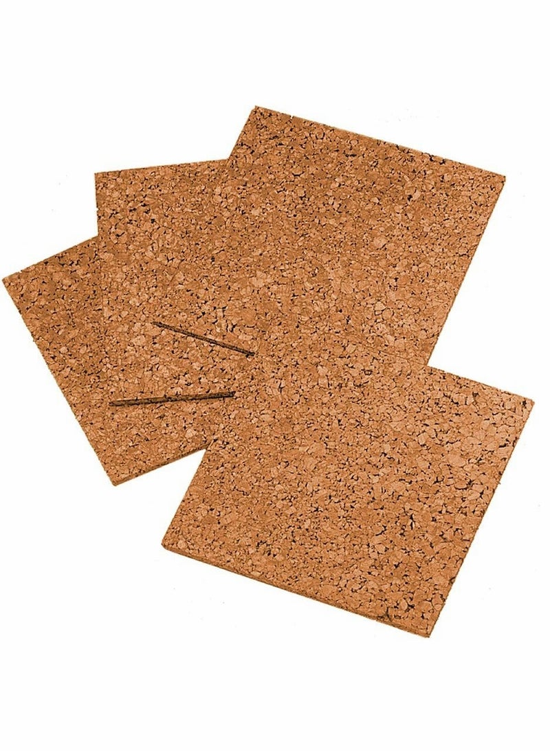 SYOSI Self Adhesive Bulletin Boards 4Pcs 30cm Square Self Adhesive Felt Board Tiles with Push Pins Square Bulletin Board for Walls Felt Cork Pin Board for Pictures Photos Memos - Image 1