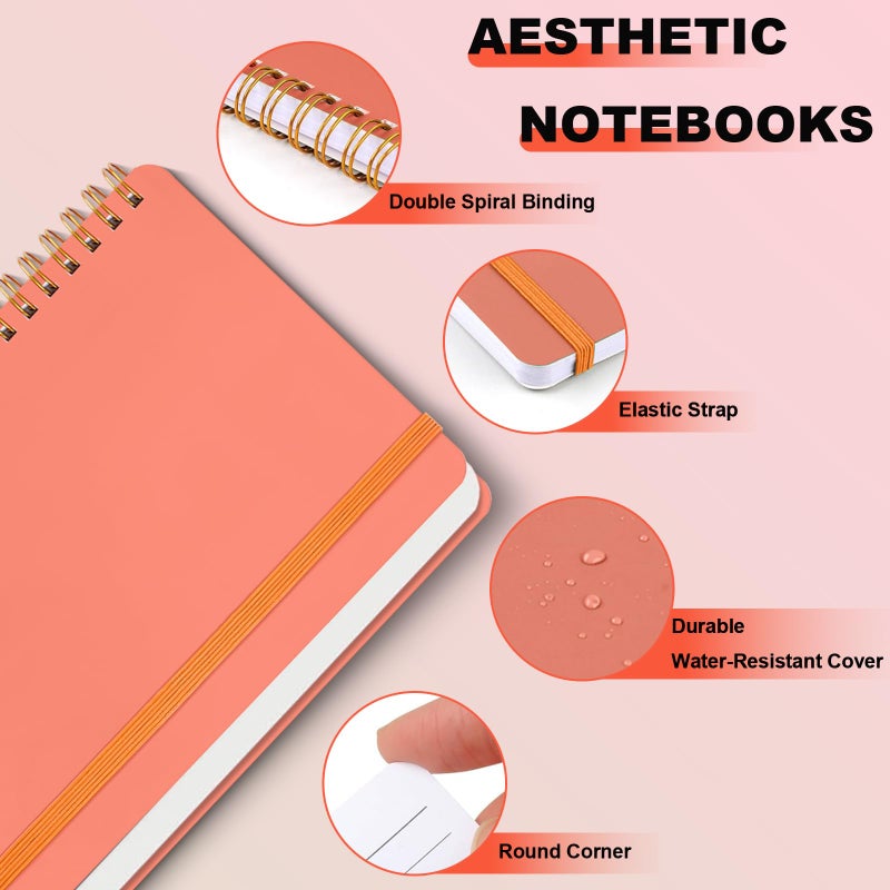 DMSVK 12 PCS Spiral Notebook, Spiral Journal Notebook, Notebooks for Work, Note Taking, School, Small Notebooks with Strap, Cute Notebooks for Women - Image 3
