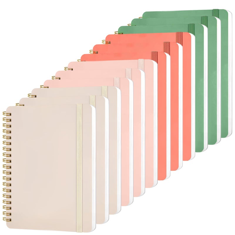 DMSVK 12 PCS Spiral Notebook, Spiral Journal Notebook, Notebooks for Work, Note Taking, School, Small Notebooks with Strap, Cute Notebooks for Women - Image 1