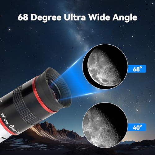SVBONY Telescope Eyepiece 68 Degree Ultra Wide Angle Eyepiece 6mm and SV188P 90 Degree Dielectric Mirror Star Diagonal 125 inch Telescope Accessories for Astronomic Telescopes Visual - Image 3