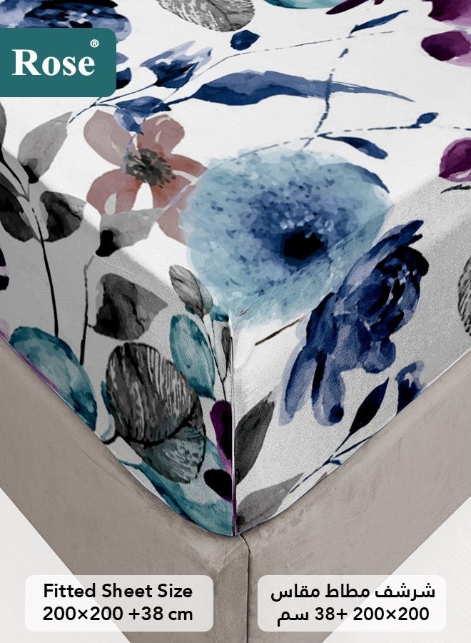 روز طقم مفرش صيفي نفرين بحشوة ثابتة، مايكروفايبر عالي الجودة، 6 قطع، مناسب لسرير مزدوج بمقاس 200×200 سم، شديد النعومة ومريح وبارد، بتصميم أنيق وعصري، لحاف كينج مقاس 240×260 سم، لافندر - Image 4