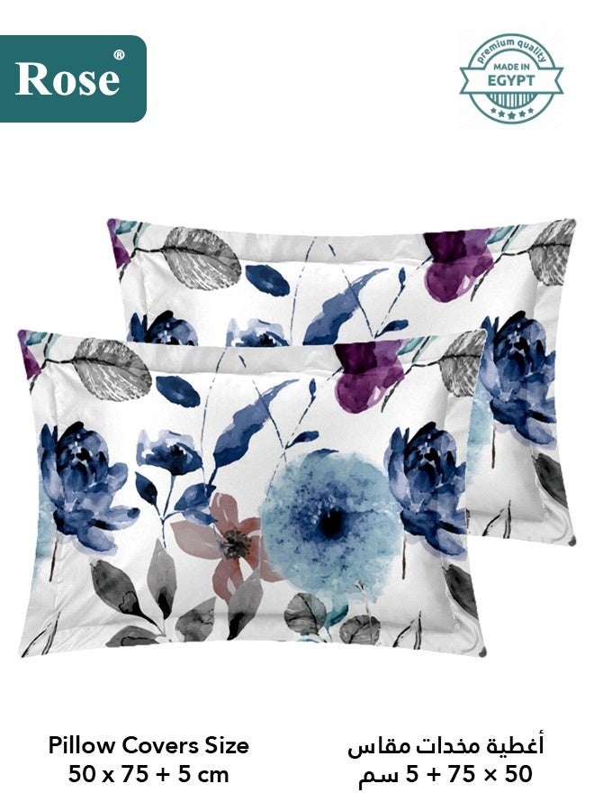 روز طقم مفرش صيفي نفرين بحشوة ثابتة، مايكروفايبر عالي الجودة، 6 قطع، مناسب لسرير مزدوج بمقاس 200×200 سم، شديد النعومة ومريح وبارد، بتصميم أنيق وعصري، لحاف كينج مقاس 240×260 سم، لافندر - Image 5