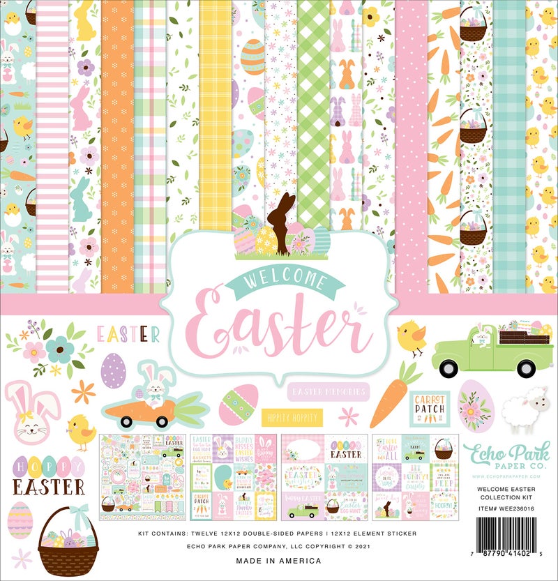 Echo Park Paper Company Welcome Easter Collection Kit Paper 12x12Inch