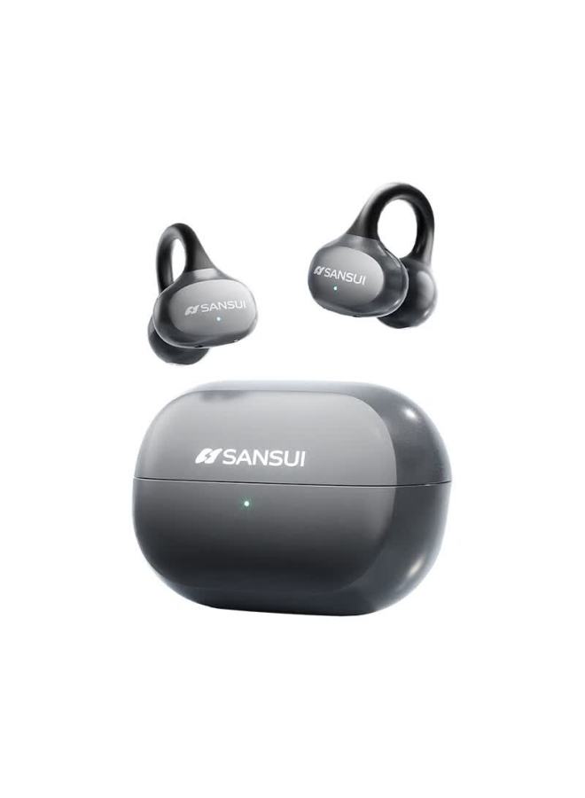 Sansui W151 Ai Translation Bluetooth Clip-on Bone Conduction Wireless Open-ear Sports Headphones Long Battery Life Gunmetal Gray - Image 5